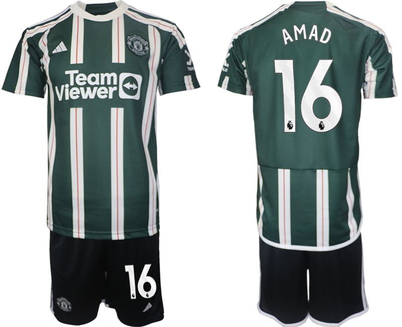 Men 2023-2024 Club Manchester United away green #16 Soccer Jersey->customized soccer jersey->Custom Jersey